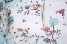 Постільний комплект 6 ел Twins Dolce бампер подушки 4064-D-311, Forest mint, м